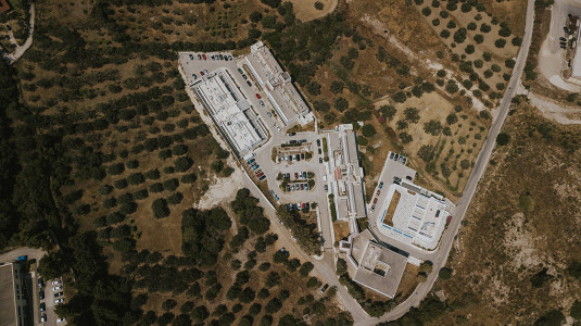 aerial photograph depicting the facilities